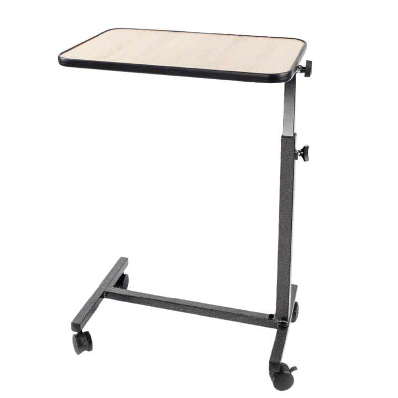 Sängbord med hjul i ljust trä