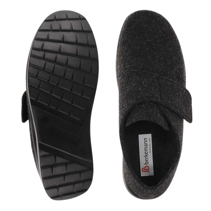 Berkemann herrehjemmesko - Gråsort