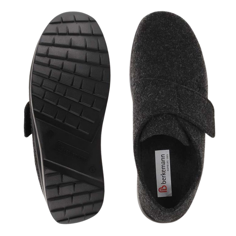 Berkemann herrtoffel - Mörkgrå