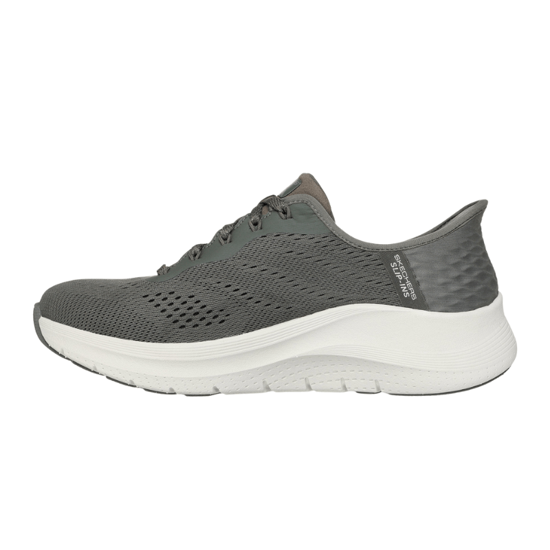 Skechers vandtæt slip - in damesneaker - Oliven