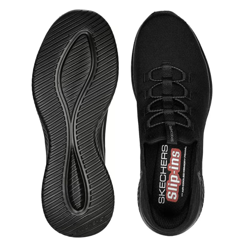 Skechers sportig slip-in herrsneaker - Svart