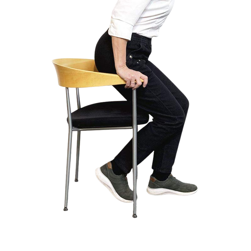 Dambyxor med resår i midjan - Svart denim