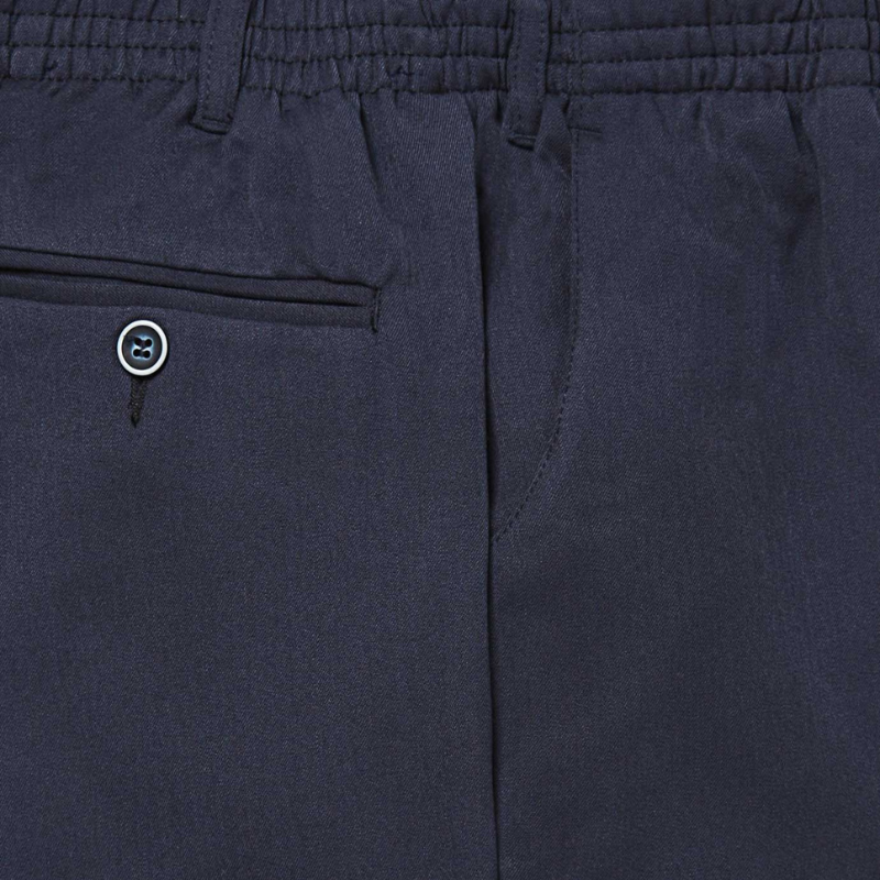 Slip-on byxor med resår - Marinblå