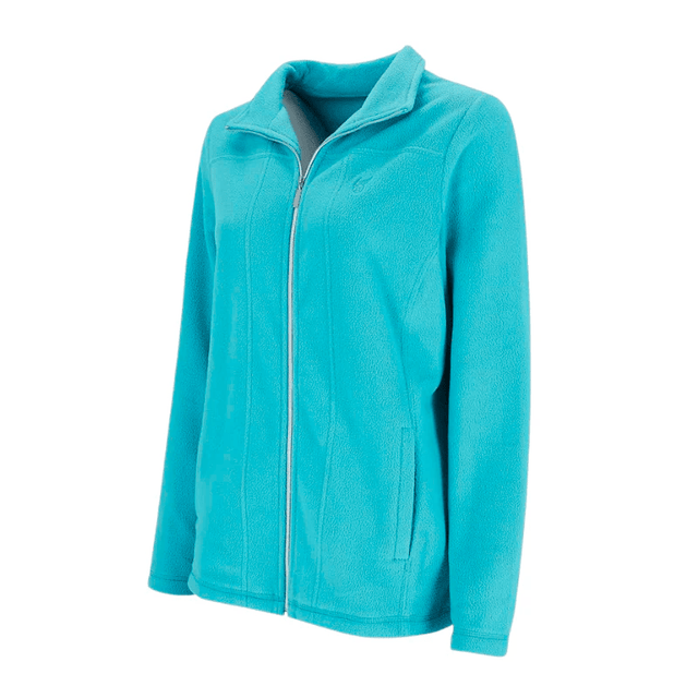 Cardigan i fleece til damer - Turkis
