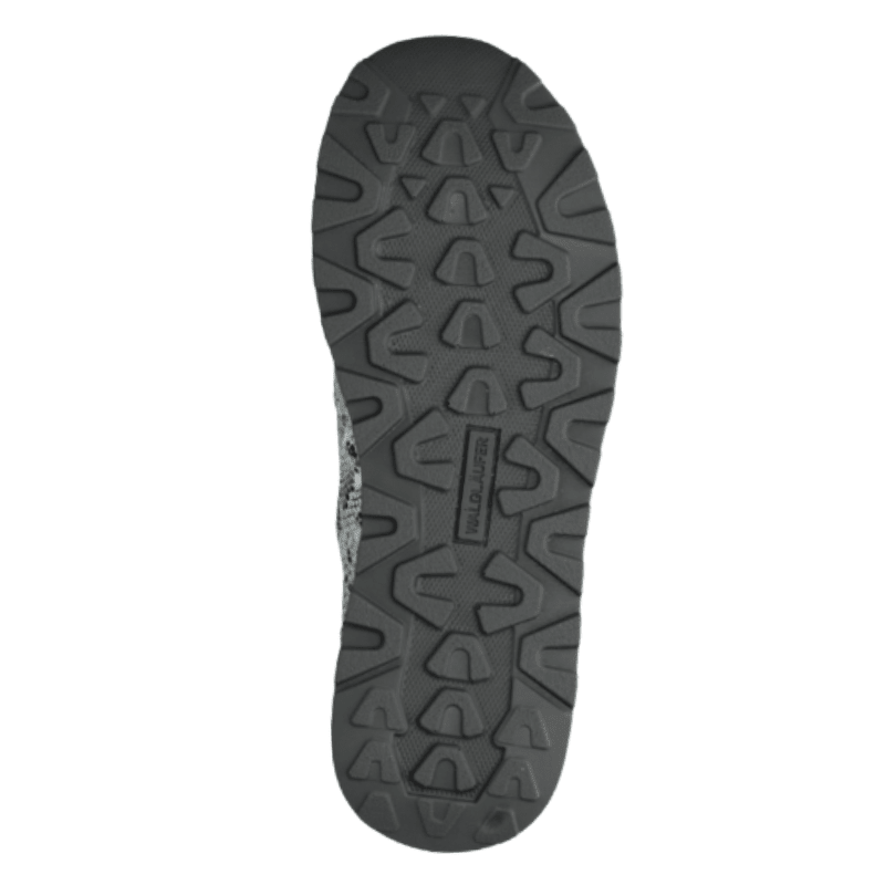 Mörkgrå sula på Waldläufer damsneaker med grovt mönster och logotyp