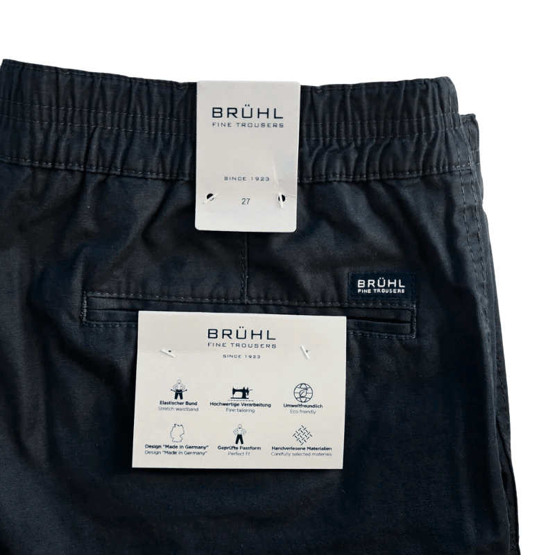Shorts med elastik i taljen - Mørkeblå