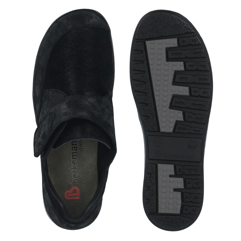 Berkemann damesko med velcro - Sort