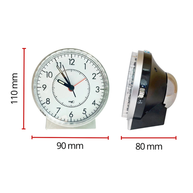 Väckarklocka med vridskiva