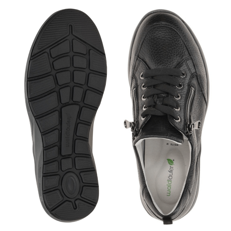 Waldläufer damesko - Sort skind