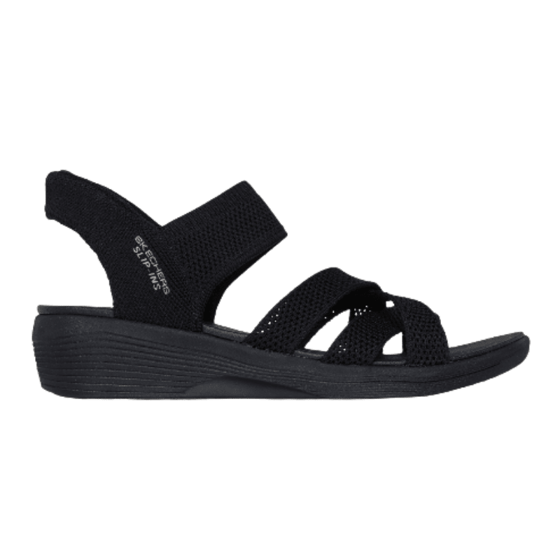 Skechers slip - in damesandal - Sort