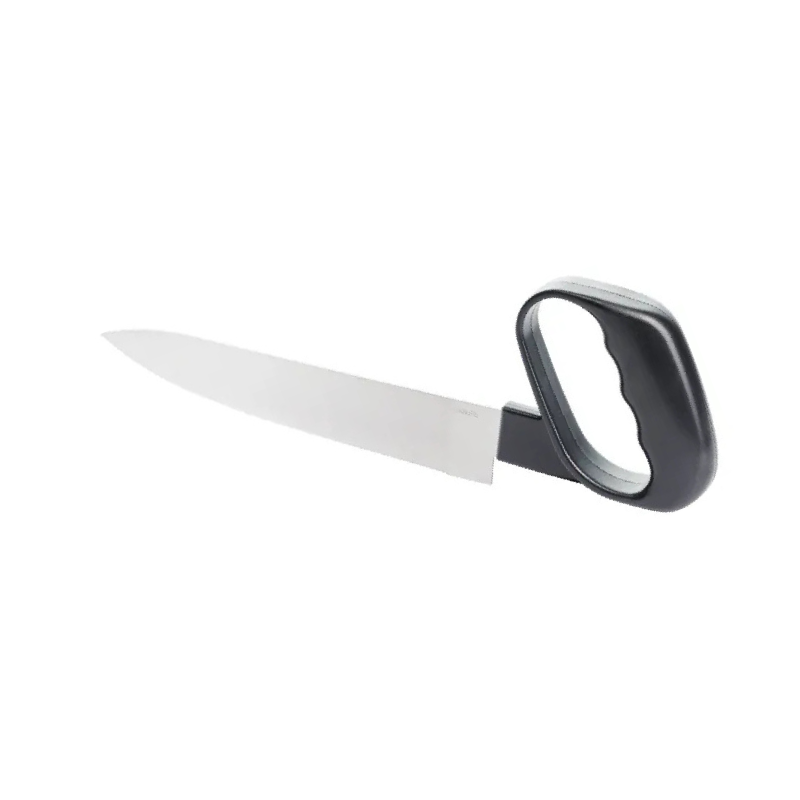 Kökskniv med stängt ergonomiskt handtag