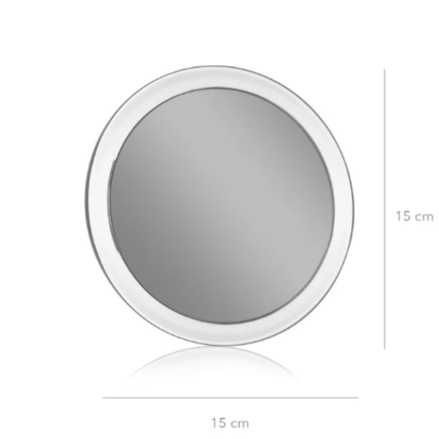 Makeupspejl med sugekopper - 15x forstørrelse
