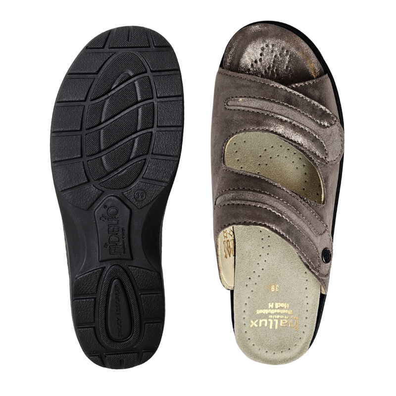 Fidelio dameslipper - Mørk sand - Seniorshop