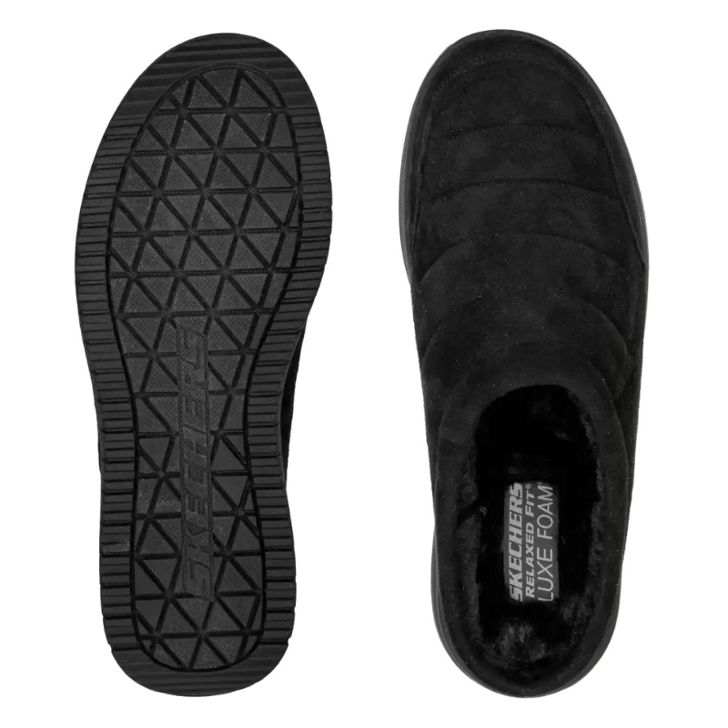 Skechers fodrad herrtoffel - Svart