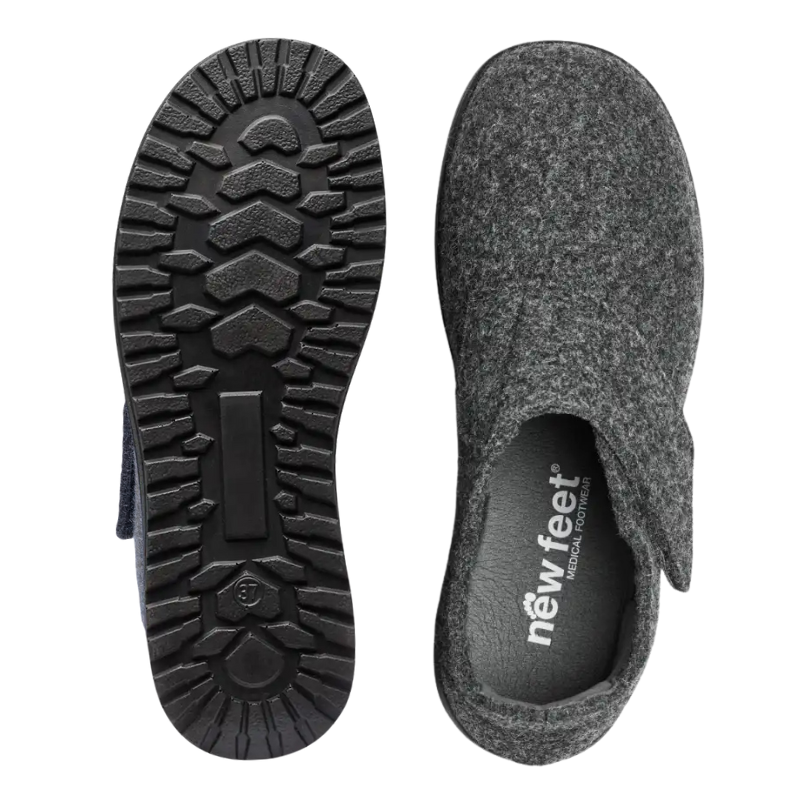 New Feet damtoffel  - Grå