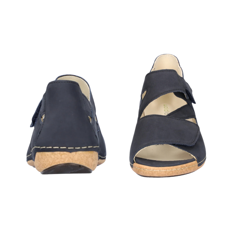 Waldläufer damsandal - Marinblå