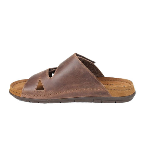 Rohde herrtoffel i läder - Brun