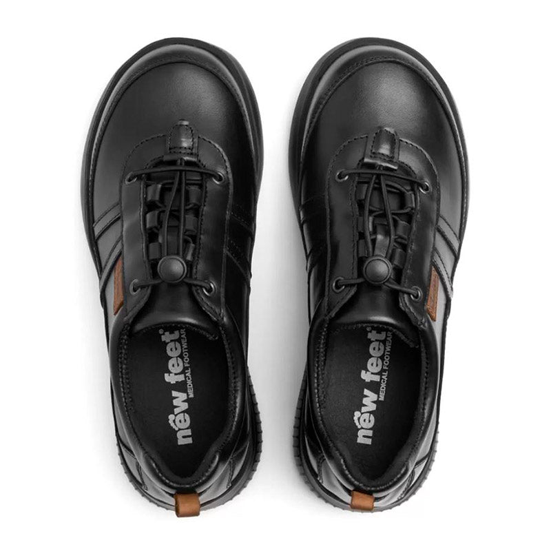New Feet damsko med snabbsnörning - Svart