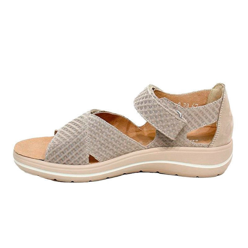 Hartjes damesandal med hælkappe - Sand