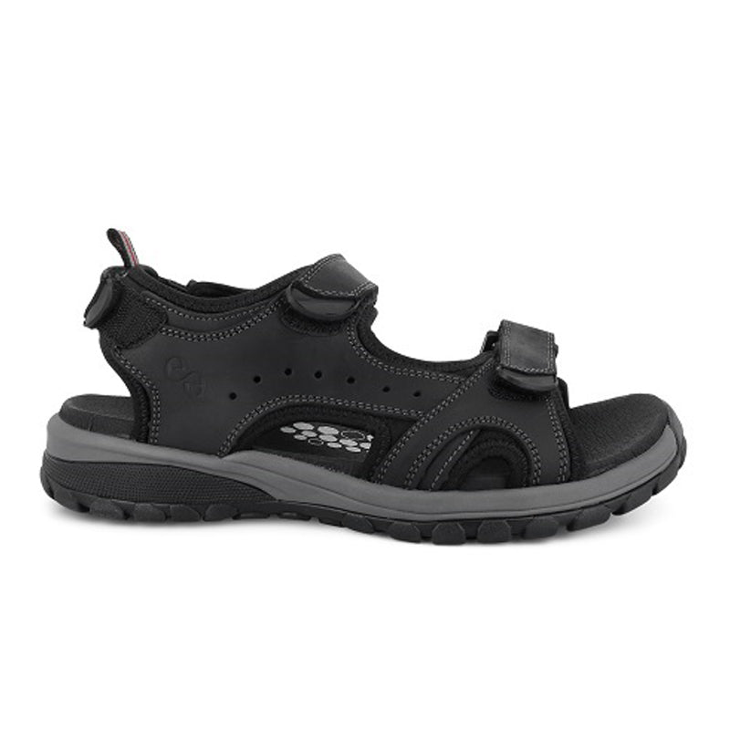 Green Comfort herresandal i nubuck - Sort