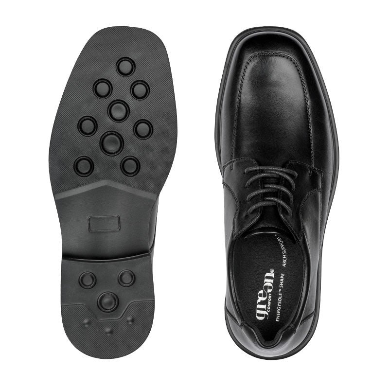Sort Green Comfort herresko set fra oven med EnergySole indersål og en sål med mønster