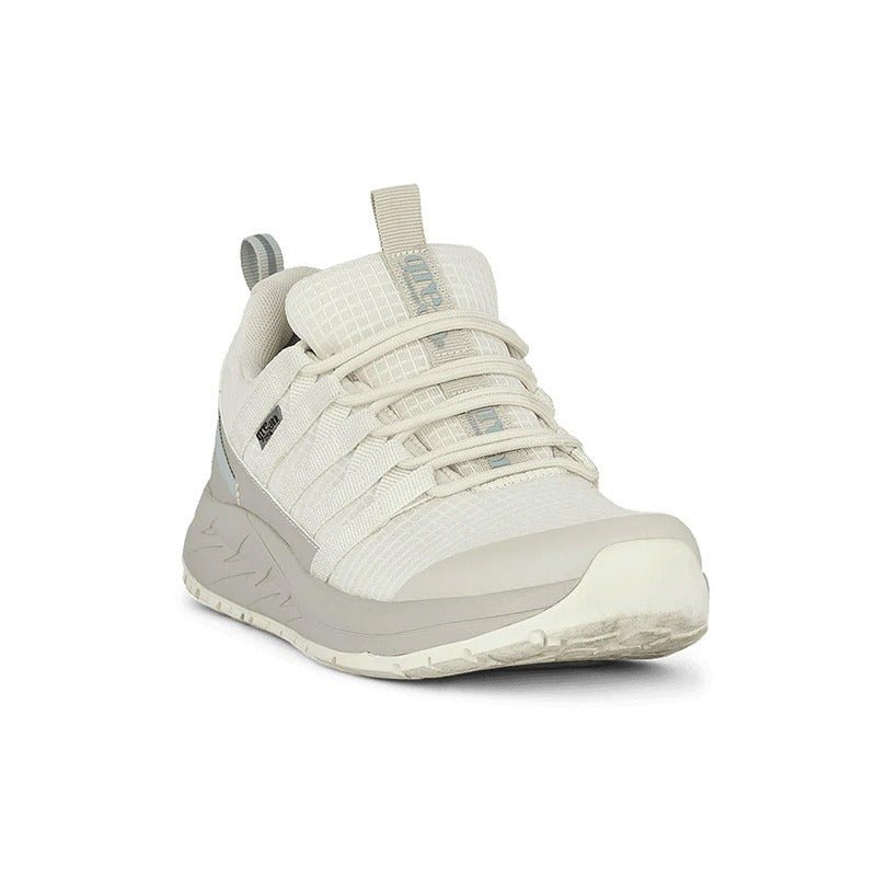 Offwhite Green Comfort damsneaker sedd snett framifrån med meshtextil och snörning