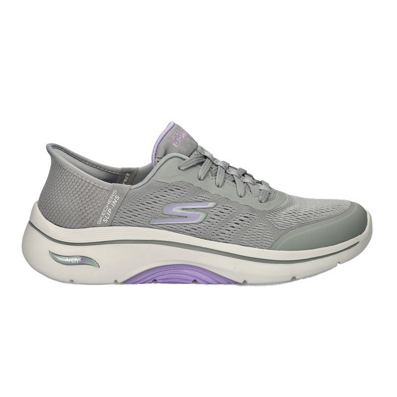 Skechers slip - in damesneaker - Grå - Seniorshop