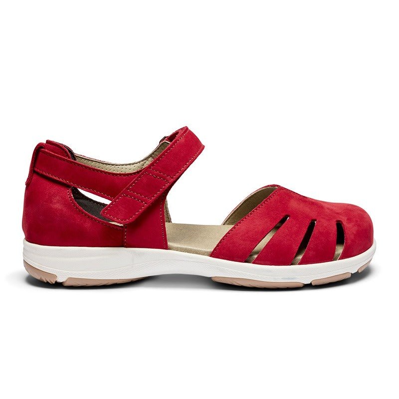 New Feet lukket damesandal - Rød - Seniorshop