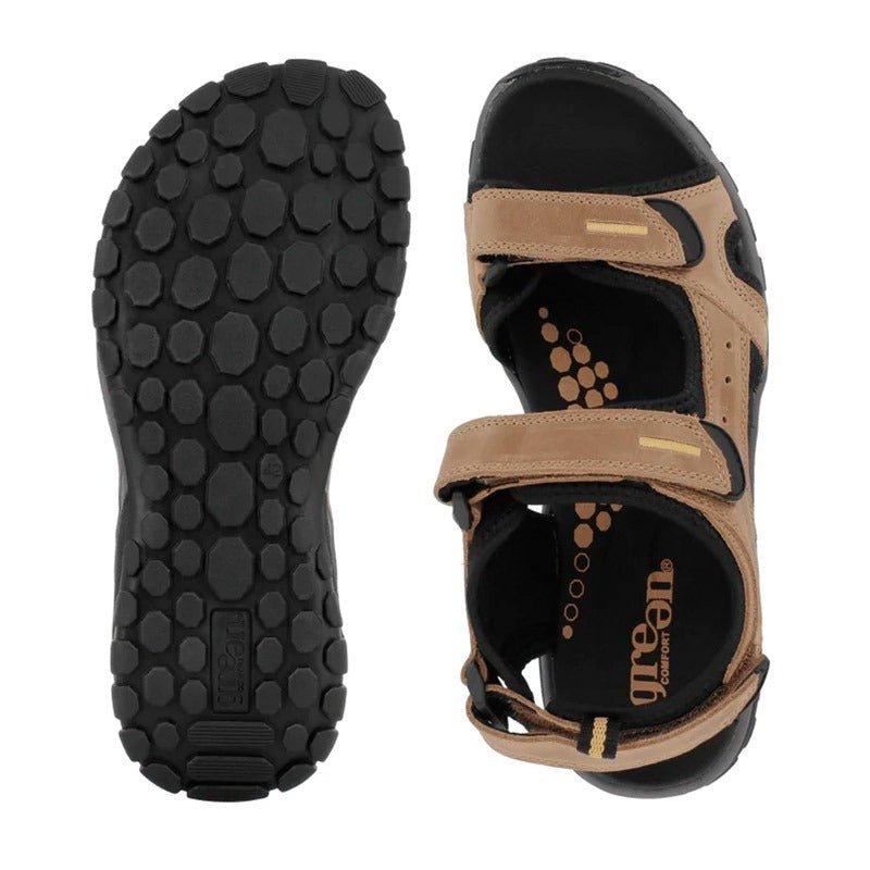 Green Comfort slidstærk herresandal - Sand - Seniorshop