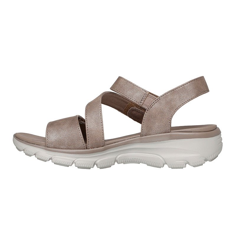 Skechers damsandal med kardborre - Beige