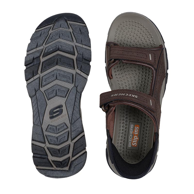 Skechers slip-in herrsandal - Brun