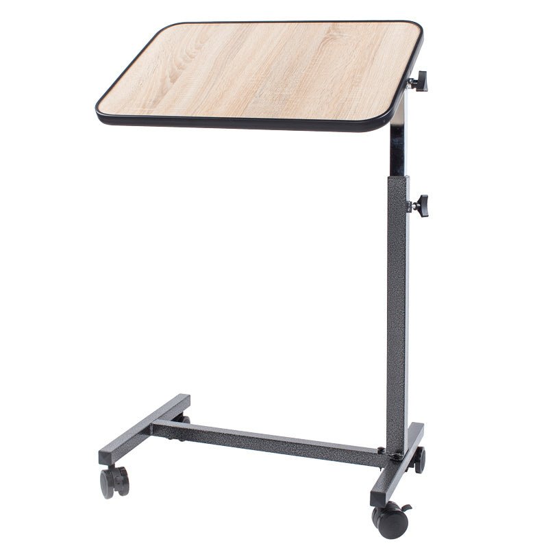 Sängbord med hjul i ljust trä