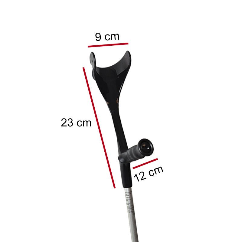 Ergonomisk krycka - Svart