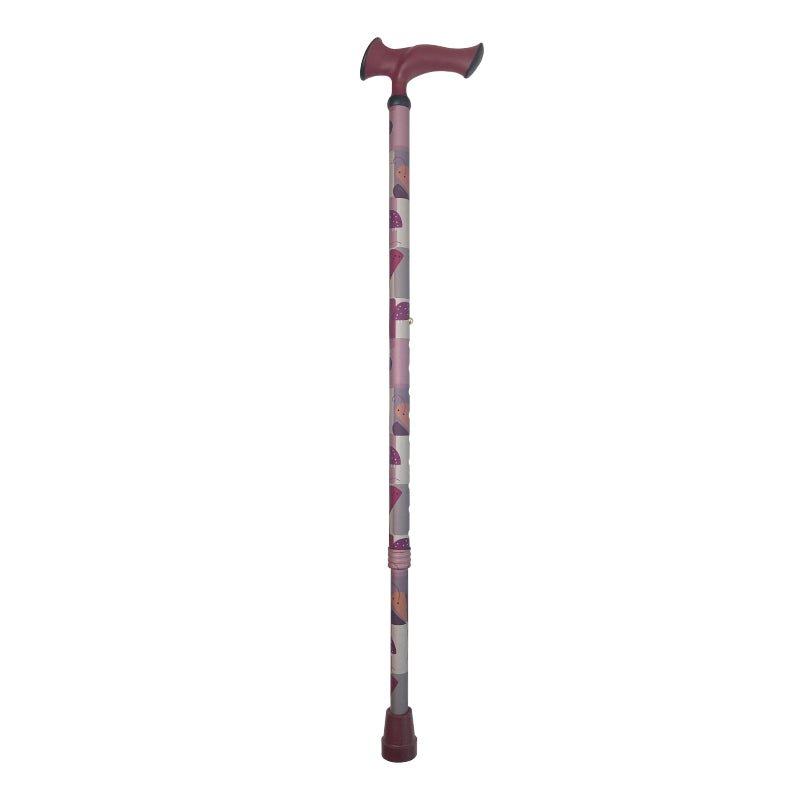 Anatomisk stok - Rosa/lilla mønster - Seniorshop