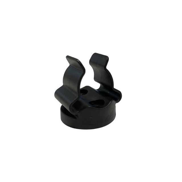 Svart plastkopp för käppfot, ett tillbehör till Micky Clip käpphållare
