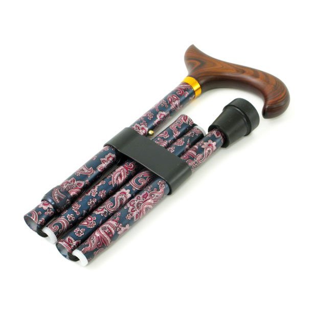 Sammenklappelig stok - Paisleymønster - Seniorshop
