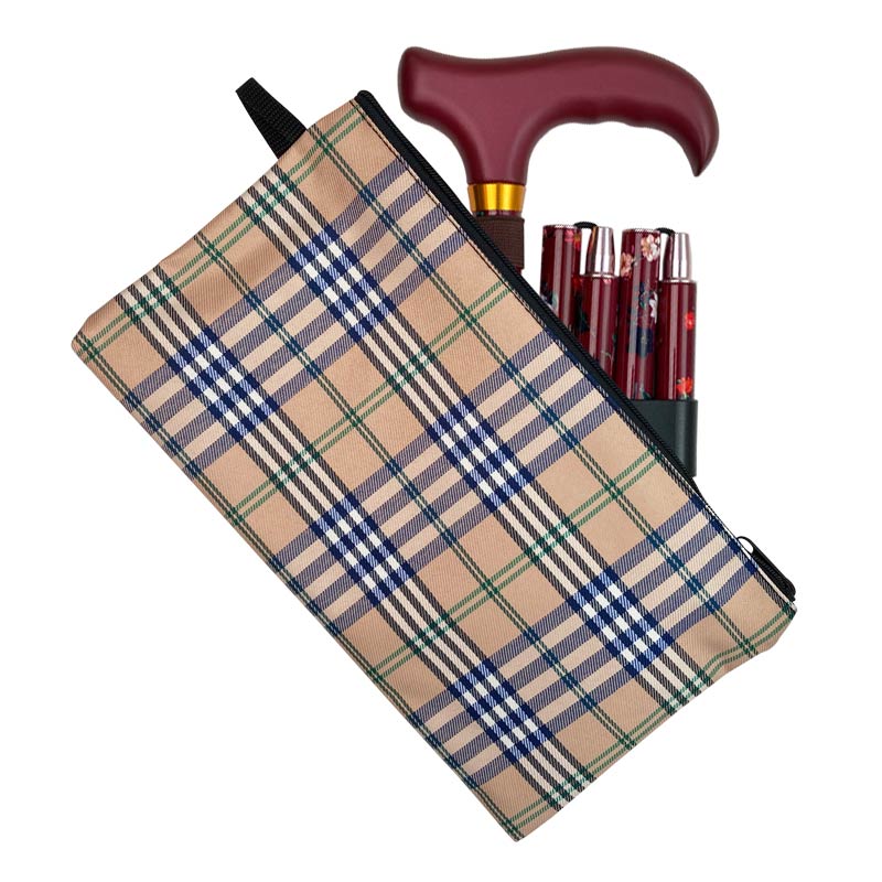 Sammenklappelig stok - Mørkerød - Seniorshop