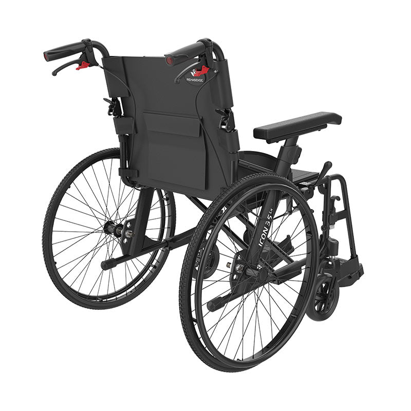 Superlätt rullstol 22" - Transportvänlig och hopfällbar