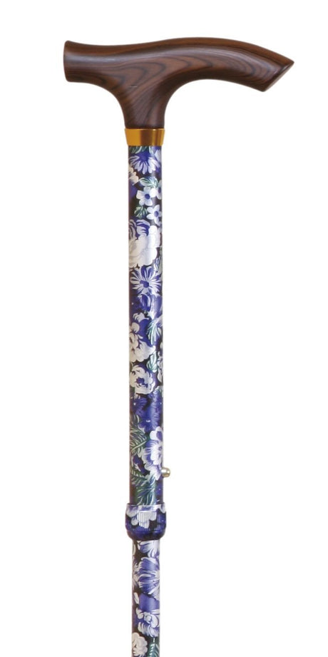 Hopfällbar käpp - Blommönstrad