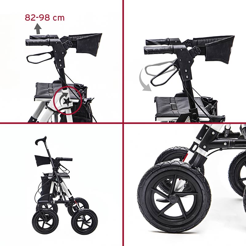 Mego rullator -  Ljusgrå