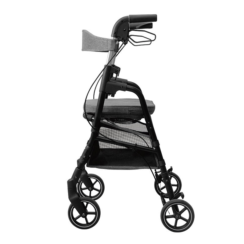 W4 rollator / indkøbsvogn - Grøn - Seniorshop