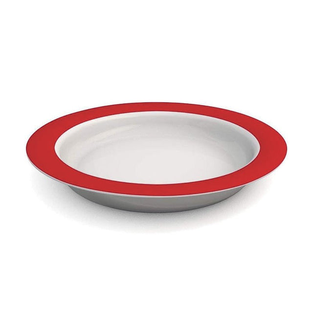 Tallrik med lutande botten