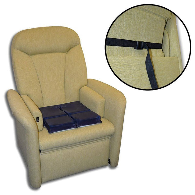 Självuppblåsande tryckavlastande sittdyna