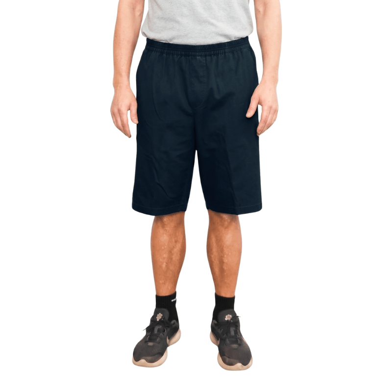Shorts med elastik i taljen - Mørkeblå