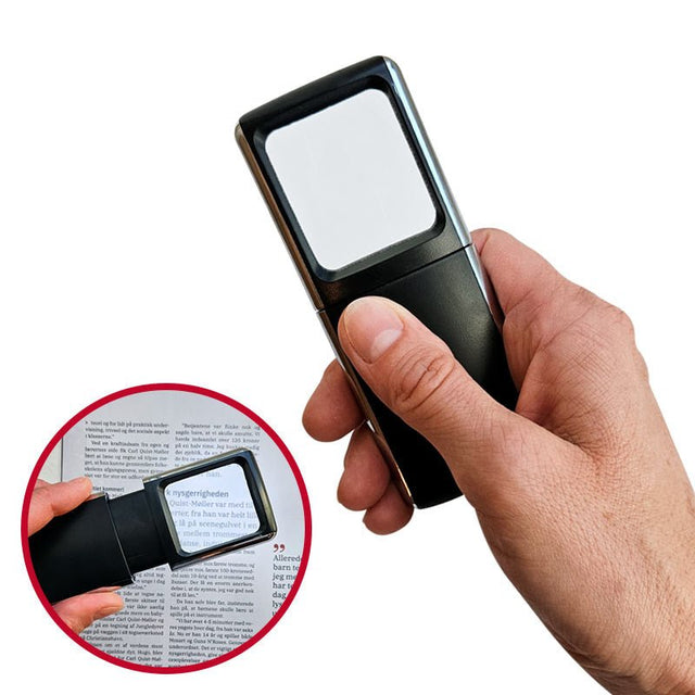 Pop-up lupp med lampa - 3x förstoring