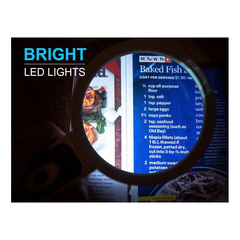 Läslupp med LED-ljus - Flera storlekar