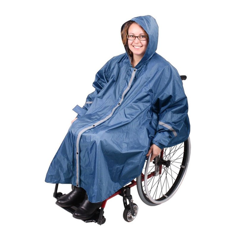 Regnjacka med ärmar och huva