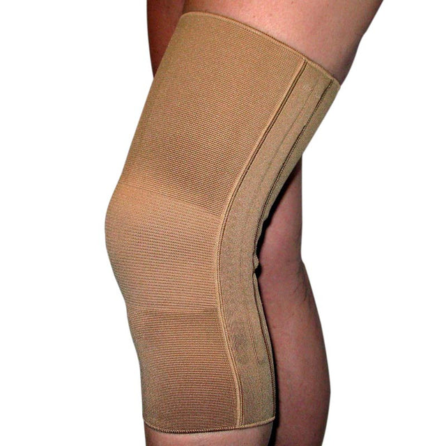 Elastiskt knäskydd med skenor