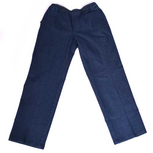 Jeans med resår i midjan - Blå