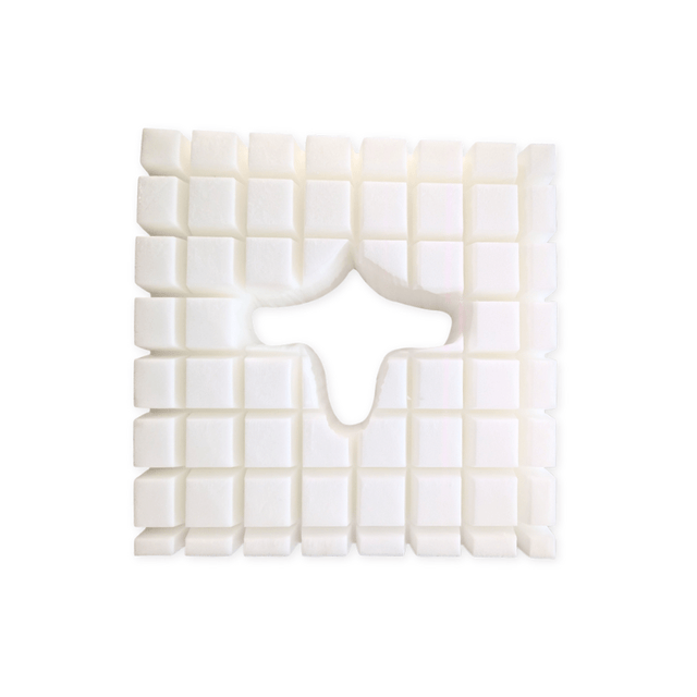 Avlastande sittdyna m. utskärning - 43x43x10